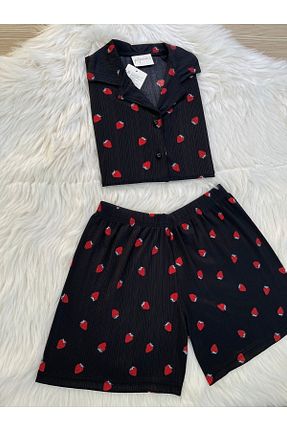 ست لباس راحتی مشکی زنانه Kalp Pijamacs - کد 818866461