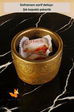 قند دان طلائی 1 پارچه METAFOX - کد 855720236