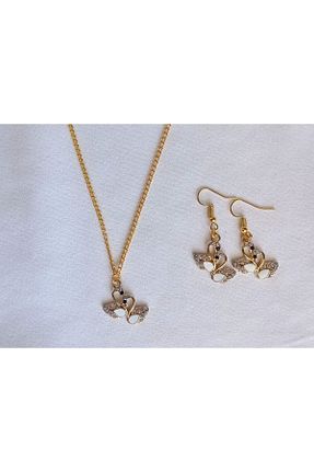 ست جواهر سفید زنانه فلزی MODAMAYS - کد 855730693