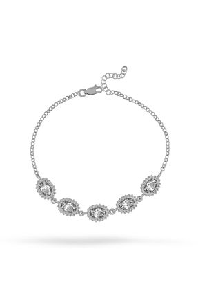 دستبند نقره سفید زنانه 925 عیار Silveranka - کد 855761300