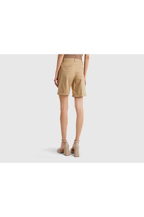 شلوارک و برمودا طوسی زنانه پنبه - الاستین United Colors of Benetton - کد 736041042