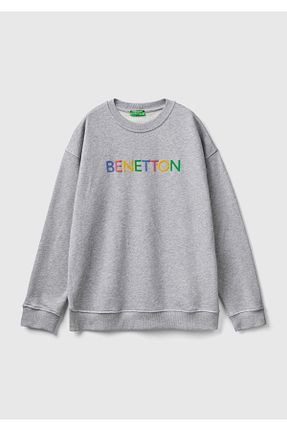 سوئیشرت طوسی مردانه چاپی United Colors of Benetton - کد 752254358