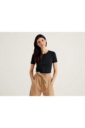 تیشرت مشکی زنانه رگولار United Colors of Benetton - کد 37427437