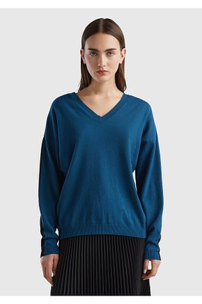 پلیور مشکی زنانه ساده United Colors of Benetton - کد 814735223