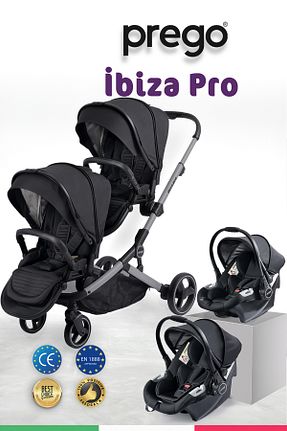 کالسکه کودک دوقلو مشکی 0 - 18 kg Prego - کد 308406815