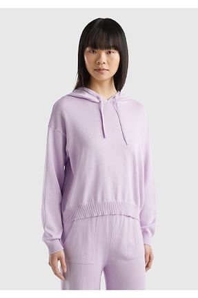 پلیور بنفش زنانه ساده United Colors of Benetton - کد 814735246