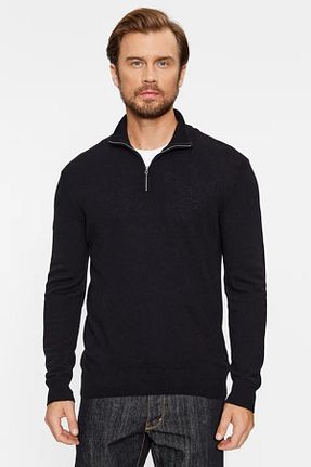 پلیور مشکی مردانه ساده United Colors of Benetton - کد 788016603