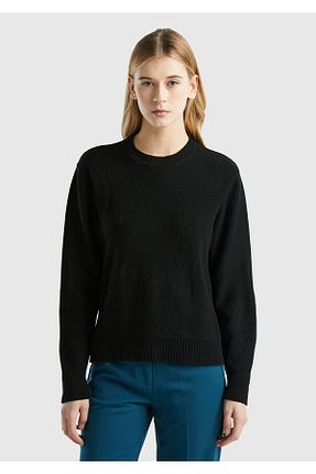 پلیور مشکی زنانه ساده United Colors of Benetton - کد 814735247