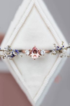 انگشتر جواهر نارنجی زنانه زیرکن Eva Jewelry - کد 211319275