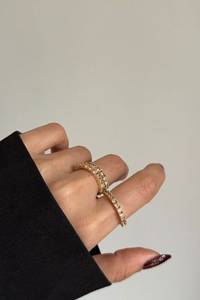 انگشتر جواهر طلائی زنانه زیرکن Lavian Accessories - کد 807899831