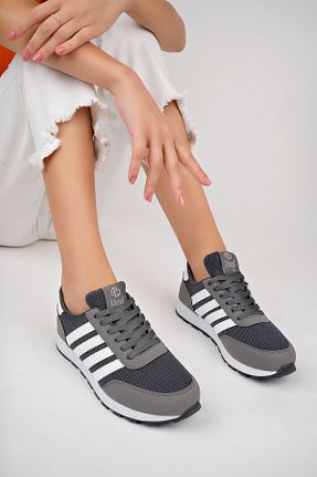 کفش اسنیکر طوسی بچه گانه بند دار Khayt - کد 855470096