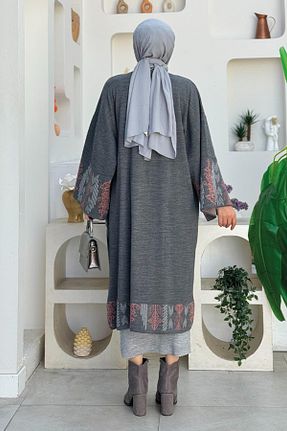 رویه حجاب طوسی زنانه اورسایز Bym Fashion - کد 855477943