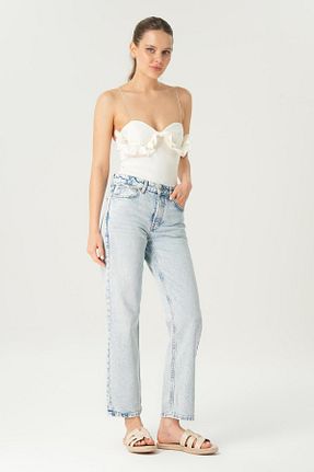 شلوار جین متالیک زنانه پاچه ساده CROSS JEANS - کد 855544281