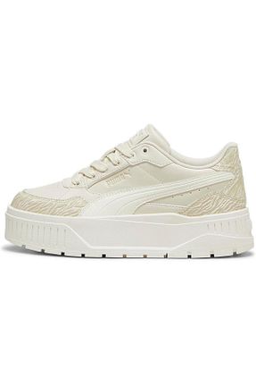 کفش اسنیکر بژ زنانه بند دار Puma - کد 855548721