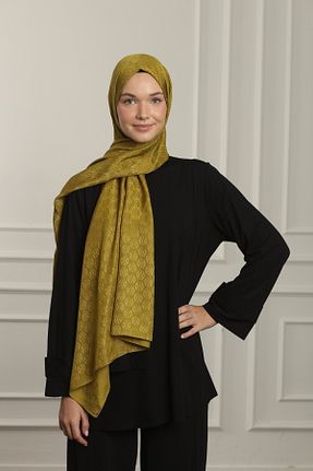 شال سبز زنانه ابریشم MAQ DESIGN - کد 855540575
