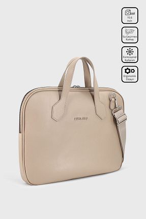 کیف لپ تاپ و مدارک قهوه ای زنانه چرم مصنوعی LUNABLU - کد 813566621