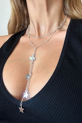 گردنبند جواهر زنانه برنجی New Obsessions - کد 475265219