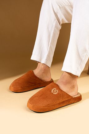 دمپائی خانگی قهوه ای مردانه پارچه ای Ege