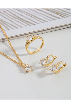 ست نقره طلائی زنانه زیرکن Else Silver - کد 49316447