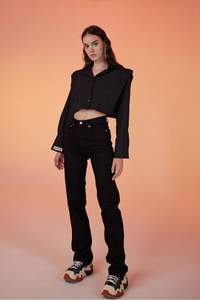 شلوار جین مشکی زنانه پاچه لوله تفنگی HOLLY LOLLY - کد 86320233
