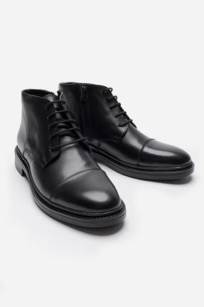 بوت / نیم بوت مشکی مردانه چرم خالص LUSIVE - کد 855554123