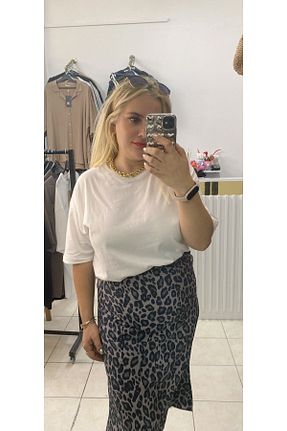 دامن سبز زنانه پارچه TUBA TOPTAŞ - کد 854398438
