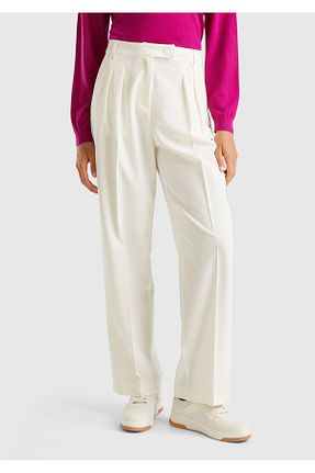 شلوار بژ زنانه پارچه United Colors of Benetton - کد 855559217