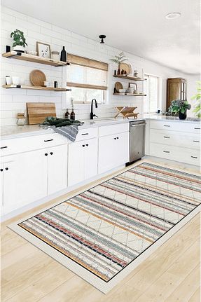 فرش آشپزخانه بژ پلی استر G&C HOME - کد 855587989