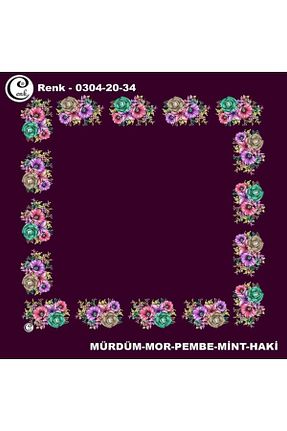 روسری بنفش 100 x 100 Cenk - کد 796419530