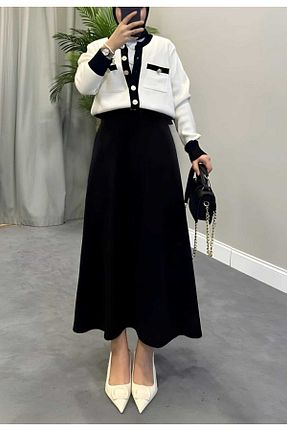 دامن حجاب مشکی زنانه رگولار CNG MODA - کد 855597065
