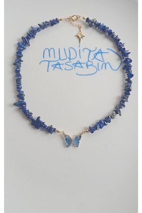 گردنبند جواهر سرمه ای زنانه سنگ Mudita Tasarım - کد 361278181
