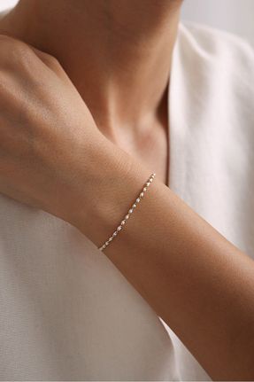 دستبند طلا طلائی زنانه 14 عیار Gianfranco - کد 855629124