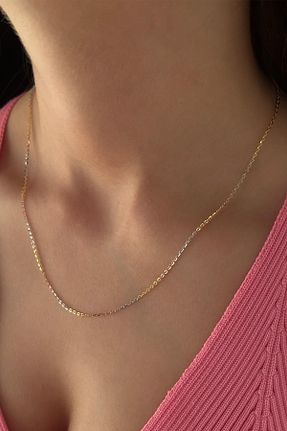 گردنبند طلا رنگی زنانه 14 عیار Fiyonk Kuyumculuk - کد 838258210