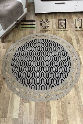 فرش مشکی زیره ضد لغزش SİMEREV HALI HOME CONSEPT - کد 854137123