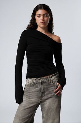 بلوز مشکی زنانه ساده Les Séduisantes c.a. - کد 855638870