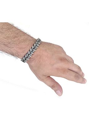 دستبند نقره سفید مردانه 925 عیار Shiny Spectra - کد 842807913
