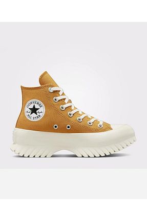 کفش اسنیکر طلائی زنانه بند دار Converse - کد 766998578