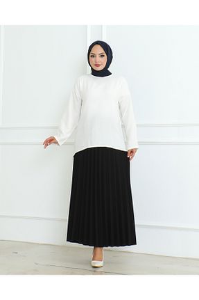 بلوز حجاب سفید زنانه اورسایز Miss Ariena - کد 855691929