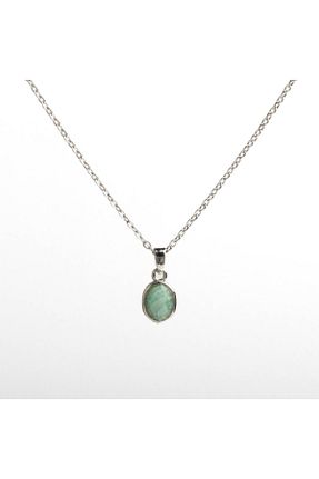 گردنبند استیل ( فولاد ) سبز زنانه سنگ طبیعی Paleo - کد 855714312