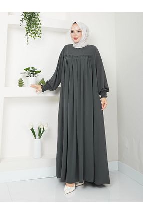 لباس حجاب طوسی زنانه کلوش kevser ferace - کد 855607808