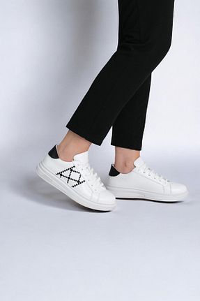 کفش اسنیکر سفید زنانه چرم اصل Marine - کد 855722945