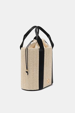 کیف دستی بژ زنانه ابعاد بزرگ Black Ribbon - کد 65864651