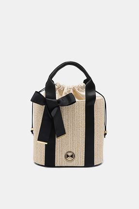کیف دستی بژ زنانه ابعاد بزرگ Black Ribbon - کد 65864651