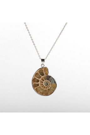 گردنبند استیل ( فولاد ) قهوه ای زنانه سنگ طبیعی Paleo - کد 855739852