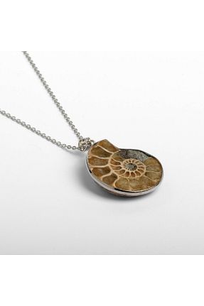 گردنبند استیل ( فولاد ) قهوه ای زنانه سنگ طبیعی Paleo - کد 855739852