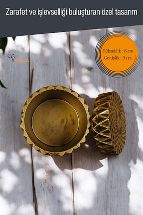 جعبه دکوراتیو طلائی Viselia - کد 855763060