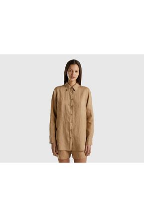 پیراهن قهوه ای زنانه رگولار United Colors of Benetton - کد 736040890