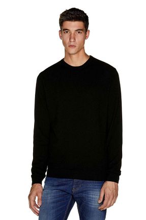 پلیور مشکی مردانه ساده United Colors of Benetton - کد 36681502