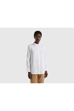 پیراهن سفید زنانه رگولار United Colors of Benetton - کد 736040913