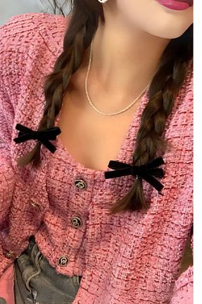 گیره سر مشکی زنانه ساتن Diloshtrend Design - کد 784229209